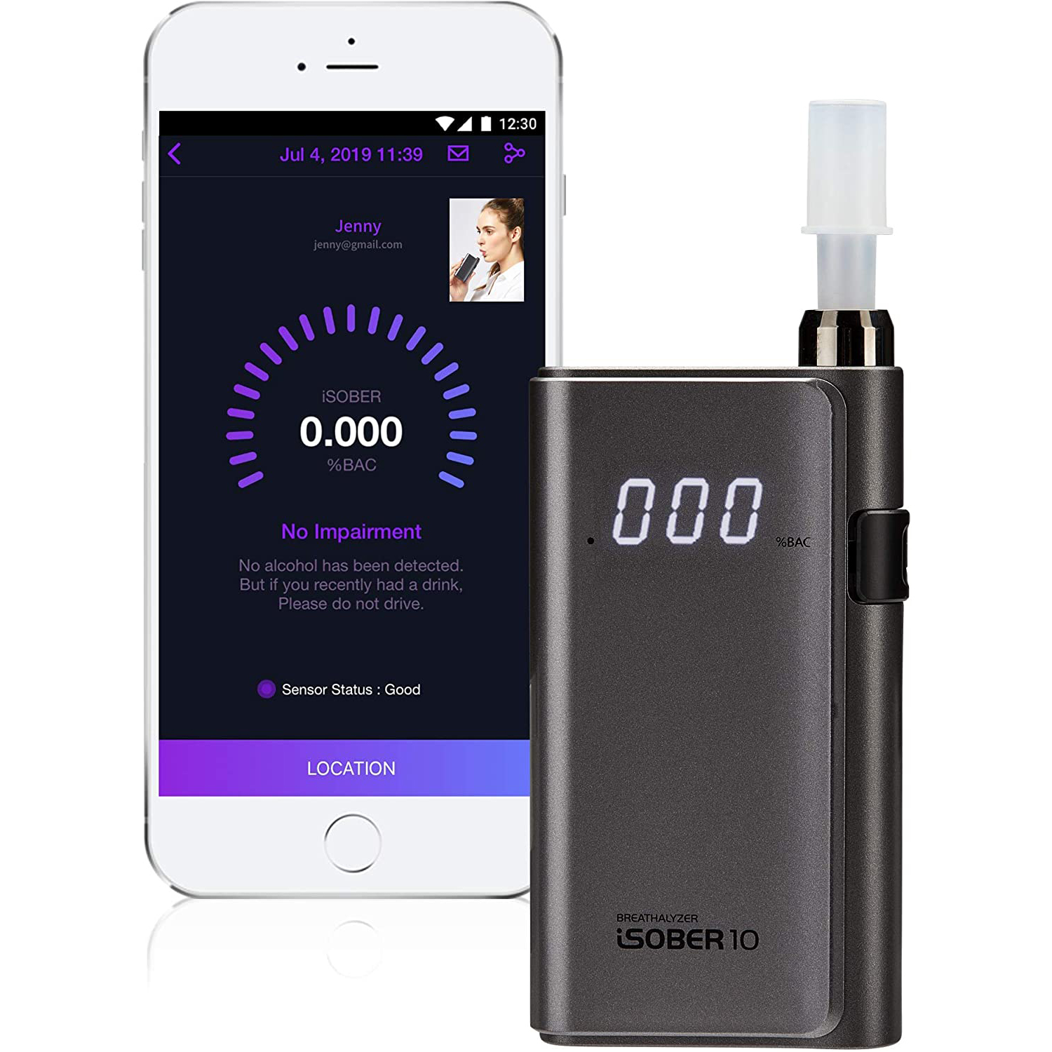 Imagem de referência: Alcohol Breathalyzer · Isobers